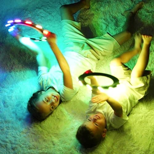 TOSY Anneau Volant 12 LED, Lumineux, Mode Perdu, allumage Automatique, sûr et Doux, étanche, Frisbee léger, Cadeau d'anniversaire, de Camping pour garçon/Fille/Enfant, Ensemble de 3