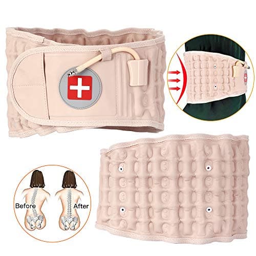 Nubax,Ceinture Lombaire,Ceintures Lombaires,Ceinture gonflable, dispositif de traction, pour le soulagement des douleurs musculaires du dos et la prévention des blessures Correction de la posture