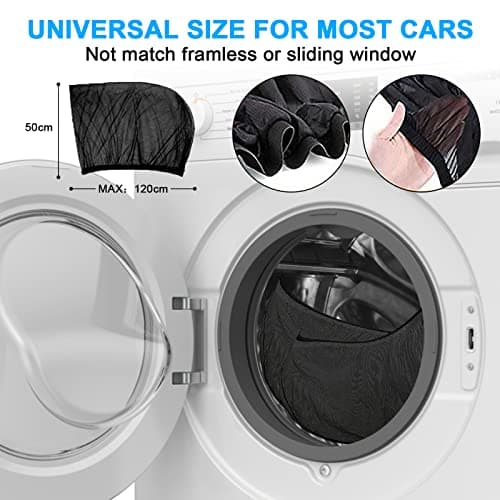 Joyblossom Pare Soleil Voiture Bébé,2 Pièces Chaussette pour Enfants et Animaux,Bloquer Les Rayons UV Anti Moustiquaire,Taille Universelle pour Plupart des Voitures
