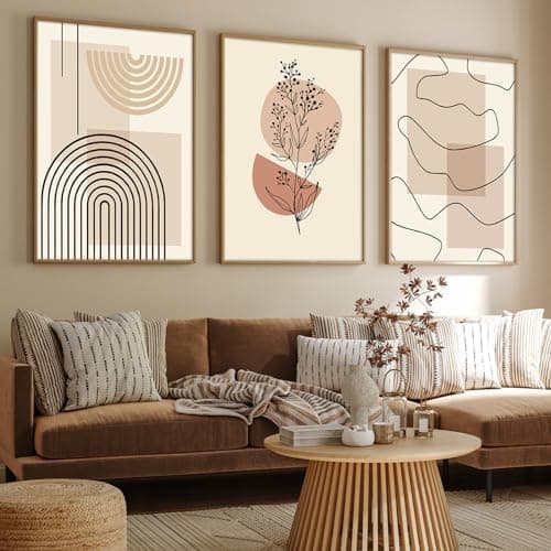 WZXGHE Ensemble de posters sur toile abstraits - Lignes nordiques - Impression d'art - Moderne - Pour salon, chambre à coucher - Sans cadre - B, 3 x 40 x 60 cm