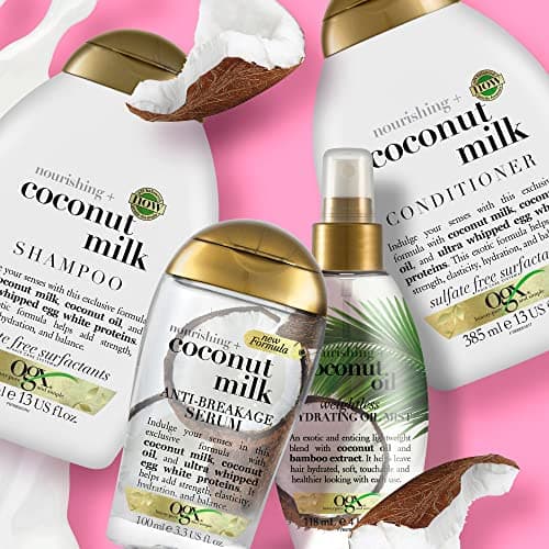 OGX | Après-Shampooing Nourishing + Coconut Milk (flacon format voyage de 89 ml) – Après-shampoing nourrissant pour tous types de cheveux – Soin cheveux hydratant au lait de coco