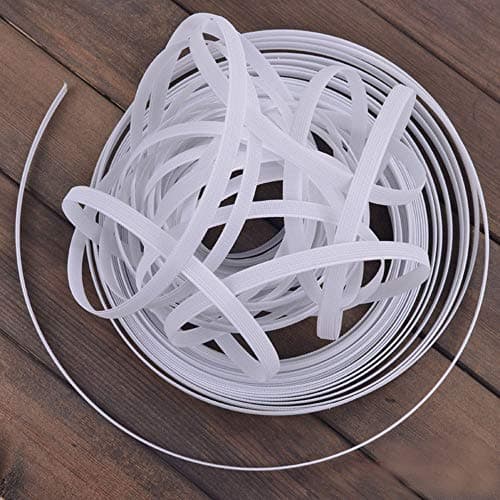 GUGULUZA Bobine de ruban en polyester pour couture de renfort robe de mariée, corset 6/8/12/15 mm Blanc – 15 mm