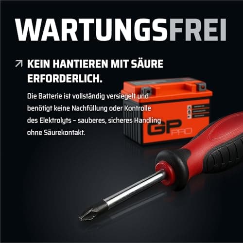 GP-PRO GTX4L-BS 12V 5Ah GEL Batterie de démarrage (semblable à YTX5L-BS / YTX4L-BS) (Sans entretien / Scellé) Scooter Accumulateur