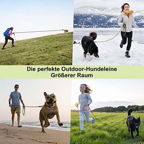 X XBEN Longe pour Chien, 3M 5M 10M 15M 20M 25M 30M Laisse de Dressage pour Chien, Laisse pour Chien avec Poignée Confort et Mousqueton Verrouillable, Longe Robuste pour Petits, Moyens et Grands Chiens