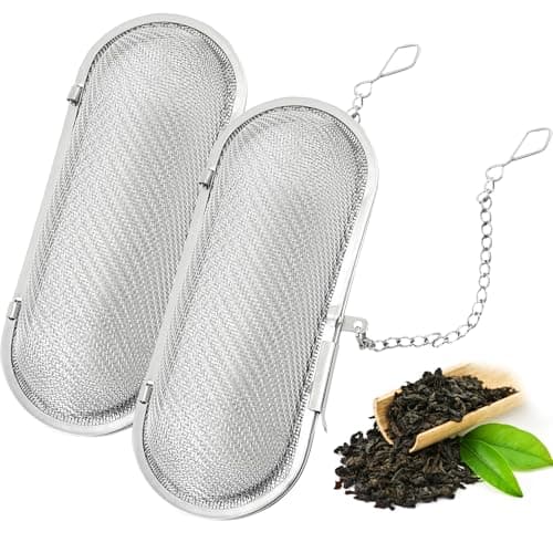 Lot de 2 Infuseur à Thé Capsule en Acier Inoxydable,Boule à Thé avec Couvercle,Filtre à Thé Réutilisable pour Mug et Tasse - Accessoire Pratique pour Infusion de Thé en Vrac