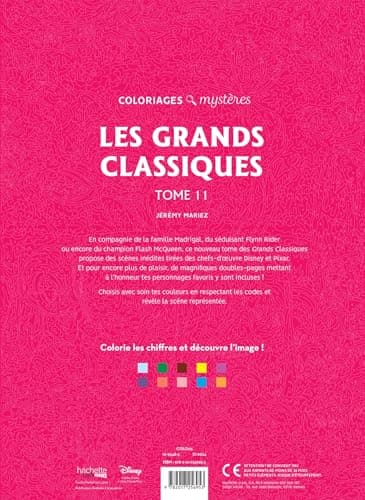 Coloriages mystères Disney - Les Grands classiques Tome 11