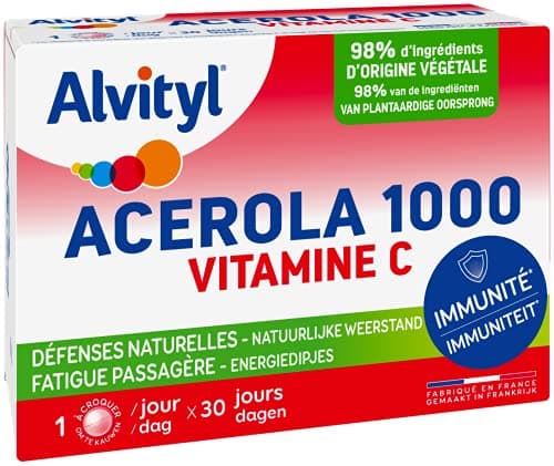 Alvityl - Comprimés Acerola 1000 - Acerola - Vitamine C - 30 comprimés 1/jour