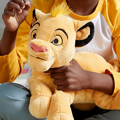 Disney Store Peluche Simba de Taille Moyenne, Le Roi Lion, 33 cm, Personnage câlin en Peluche, Petit Lion avec détails brodés et Toucher Doux