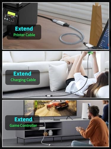 CLEEFUN 1M Cable Rallonge USB 3.0 5Gbps Cable Extension USB 3.0 Mâle A vers Femelle A Compatible avec Clé USB, Hub USB, Manette PS4/PS5/Xbox, Disque Dur, Imprimante, Webcam