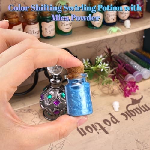 Pllieay Potion Magique Enfant Bouteilles Potion Magique Kits Magic Fabulous Potion de potions pour enfants, Mélangez Potions Magiques avec Cristal énergie Kits de Loisirs CréAtifs Jouet Fille 4+