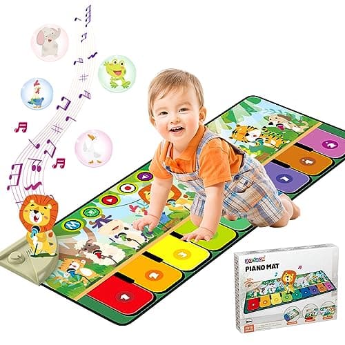 Rodzon Piano Bebe avec 10 Animaux,Jouets pour Bébés 1 2 3ans,Tapis de Danse Enfants,Cadeau d'anniversaire de Noël pour Garçons Filles 24m+, 63301
