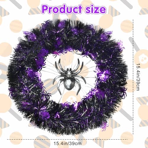Decoration Halloween,Couronne Halloween Porte,Guirlande de Sorcière,Décoration Halloween Couronne de Porte,Decoration Halloween Couronne De Citrouille pour Cour,l'arbre,Porche Décor Murales Fenêtres