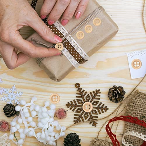 Kigniote Lot de 275 Boutons en Bois Forme Ronde Naturel Boutons Fait à la Main Forme Ronde pour Couture Enfants Vêtements Tricot Chapeaux et DIY Artisanat Décorations10 mm/13 mm/20 mm