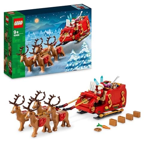 LEGO Le traîneau du Père Noël - Jeu de Construction pour Enfants de 9 Ans et Plus - Décoration de fêtes de Fin d’année - Cadeau de Noël Original pour Filles et garçons 40499