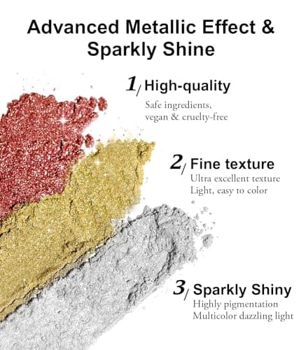 LEDSUUEI 6 Boîtes Poudre Chrome Ongle - Effet Chrome Ongle Miroir MéTallique Brillant Pigments Avec Paillettes Pou La DéCoration D'Art Ongle, Pigment Chrome Nails Nail Art