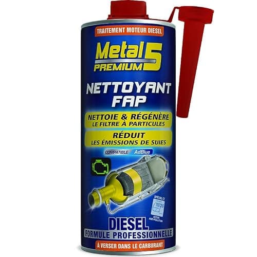 Nettoyant FAP Diesel - 1L - Metal 5 Premium - Traitement alliant une combinaison d’additifs pour éviter l’encrassement des FAP et facilite la régénération des FAP
