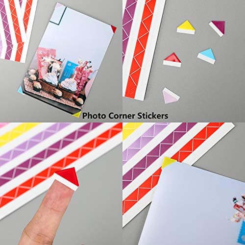 YILEEY Album Photos, 28x21cm Traditionnel Scrapbook 80 Pages Noires Mariage Livre d'or, DIY Scrapbooking Set avec 10pcs marqueurs stylos 5pcs Pochoirs 6pcs Autocollants et 2pcs Coins Photo
