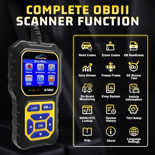 DonosHome 3 en 1 OBD2 Diagnostic Auto Valise Voiture Français:Outil de Lecteur de Code Voltmètre Test du Système de Batterie EOBD Scanner Multimarque pour BMW Peugeot VW Tous Les Erreurs de Moteur