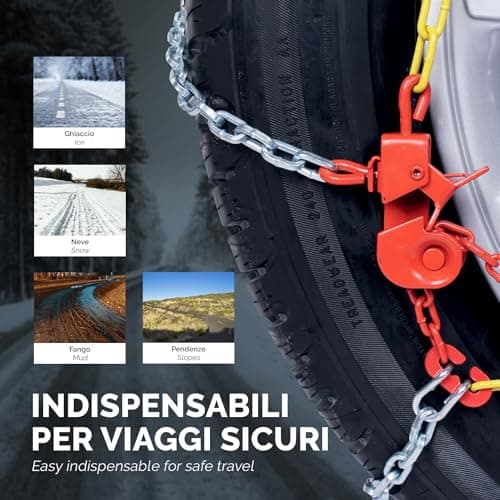Bottari [Goodyear] 18833 "Rapid T2" Chaines à neige 9 mm, Taille 130, Compatibles ABS et ESP