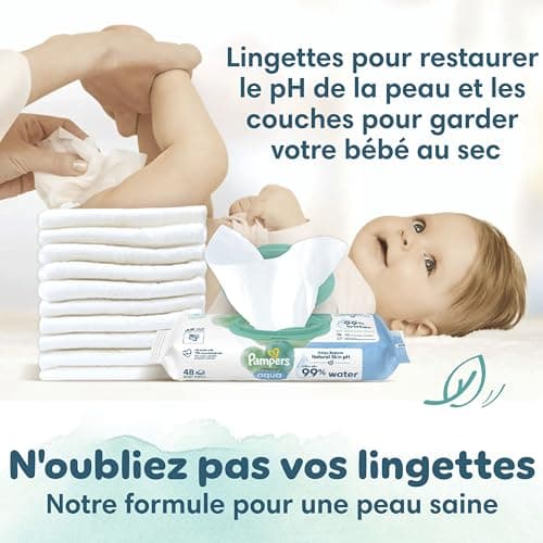 Pampers Harmonie, Taille 1, 180 Couches, 2-5kg, Protection Douce pour la Peau, Ingrédients d’origine végétale en contact avec la peau de bébé, Avec un Emballage Recyclable en Papier, Pack 1 Mois