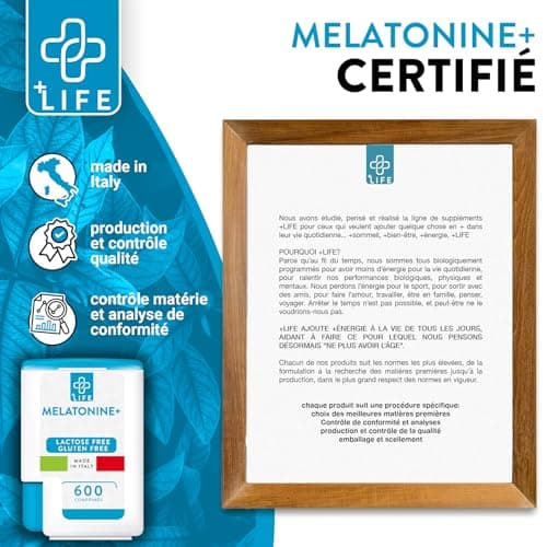 Melatonine 1,9 mg 600 Comprimés Bien Dormir Sommeil Adulte PiuLife® 2 Par Dose Endormissement Adulte, Dormir Rapidement, Zzz Sommeil Réparateur, Insomnie Traitement Naturel, Atténuer Le Jet-lag