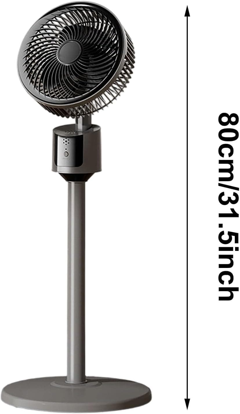 Ventilateur sur Pied USB | 3 Vitesses Réglables | Oscillation Manuelle Haut/Bas | Hauteur 80 cm | Faible Puissance 45 W | Ventilateur de Sol Stable et Silencieux | pour Maison Chambre Appartement