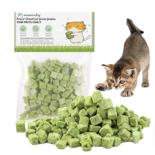 Collations pour Chats Herbe à Chat, 60g Snack pour Chat Lyophilisé pour Le Nettoyage des Dents