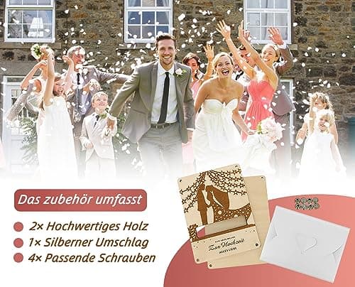 WenmthG Cadeau d'argent de mariage - Premier million - Cadeaux de mariage pour couple de mariés - Cadeaux en argent avec emballage - Décoration de mariage - Cadeaux pour femmes et hommes - Livre d'or