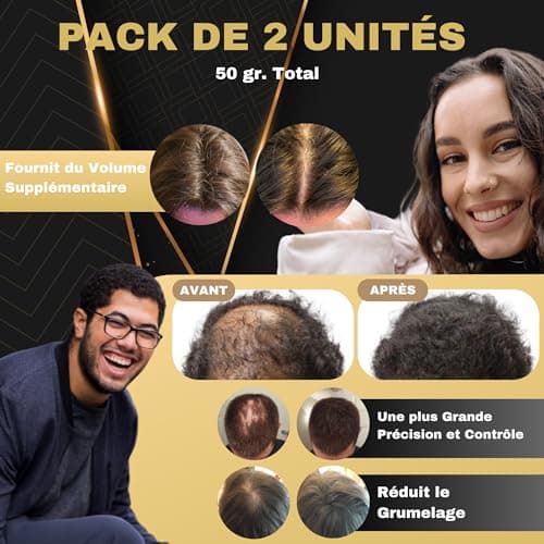 Poudre Densifiante Cheveux Salvathor Duran 2x25g (50g Total) - Poudre Cheveux - Fibre Capillaire 50 g - Poudre Densifiante pour Cheveux- Poudre Anti Calvitie
