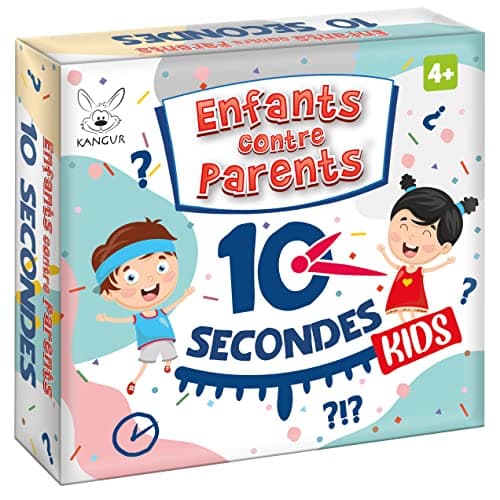 KANGUR Enfants Contre Parents 10 Secondes Kids Familial Jeux de Société pour Enfants et Adultes Quiz Jeu de Cartes 4+