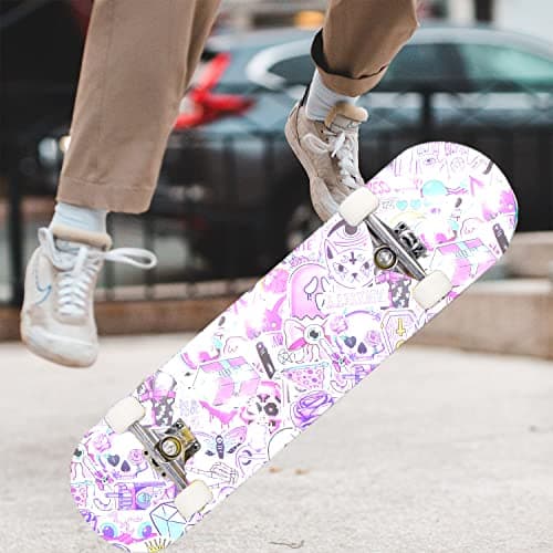 Huaxintoys Gothiques Autocollants Graffiti Vinyle Stickers, Autocollant Gothiques Déco pour Ordinateur Portable, Valises, Moto, Skateboard, Voiture (100 pièces)