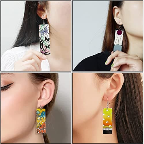 Boucles D'oreilles Anime en Acrylique - 8 Paires pour Cosplay et Bijoux