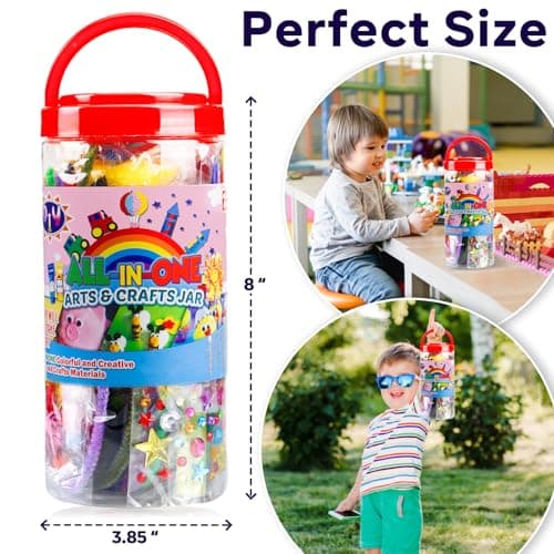 Kit de bricolage pour enfants de 4, 5, 6, 7 ans : matériel de bricolage coloré loisir creatif enfant, activites manuelles pour enfants avec papier coloré, mousse, yeux mobiles.kit creatif enfant
