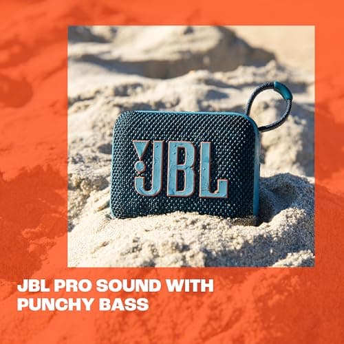 JBL GO 4, Enceinte Bluetooth ultra-portable, son JBL Pro, basses percutantes, 7 heures d'autonomie, fonction Playtime Boost, résistante à l'eau et à la poussière IP67, en noir