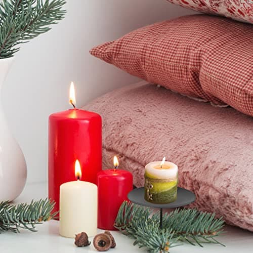 Bougeoirs Noël de l'Avent 6cm, Taozoey Lot de 4 Bougeoirs, Supports de Bougie avec Pic, Bougeoir en Métal pour Décorer des Couronnes, Chandelier Noel, Couronne de l'Avent Décorée Bougie Fixe