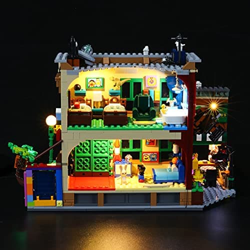 BRIKSMAX Kit d’éclairage à LED pourIDEAS123, Rue Sésame - Compatible avec Lego 21324 Blocs de Construction Modèle- Pas inclure l’Ensemble Lego