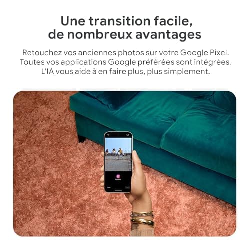 Google Pixel 9 – Smartphone Android débloqué avec Gemini, Appareil Photo avancé, 24 Heures d'autonomie et écran Actua 6,3 Pouces – Noir Volcanique, 256GB