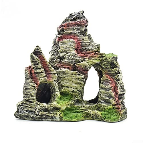 Mountain View Décoration pour Aquarium en Forme de Pont, Décor de Pierre d'aquarium, Ornement D'aquarium Pont de Résine Fish Tank Paysage Décoration