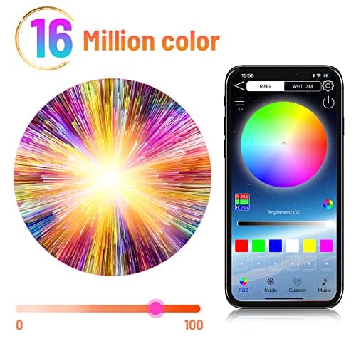 KAVAVO Smart APP 16M couleurs coucher de soleil lampe projecteur LED décoration de la maison photographie fond veilleuse (1 PCS)