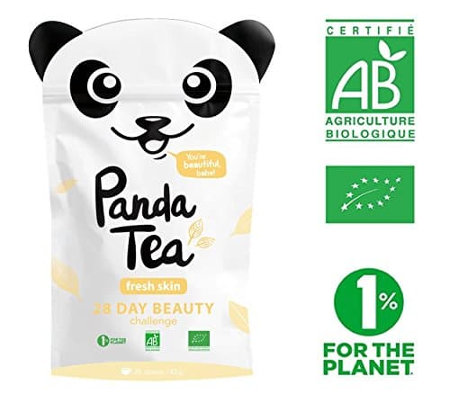 Panda Tea - Fresh Skin - thé bio - 28 sachets coton cousus main