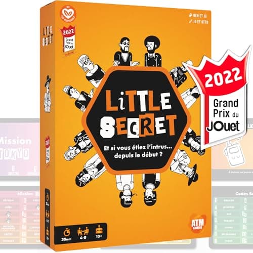 ATM Gaming Little Secret - Jeu de société - Grand Prix du Jouet 2022 - Jeu d’Ambiance - Le Jeu de Bluff pour Vos soirées en Famille et Entre Amis - Jeu de Cartes dès 8 Ans