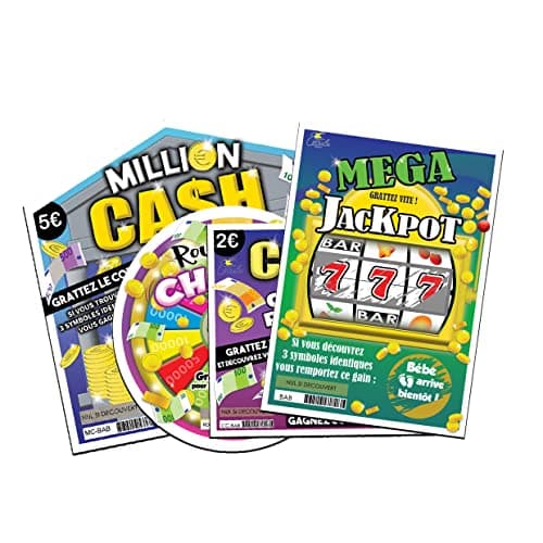 Carte à gratter Annonce Grossesse - bébé arrive bientôt ! (4 Cartes "Bébé arrive bientôt!" (Million cash, mega jackpot, Roue de la Chance, Cash ou pas Cash) !)