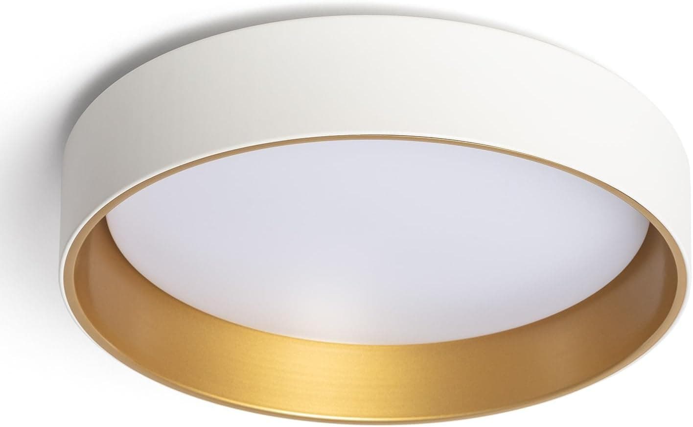 Plafonnier LED Rond Métal 20W CCT Sélectionnable Broadway Ø450 mm Blanc / O