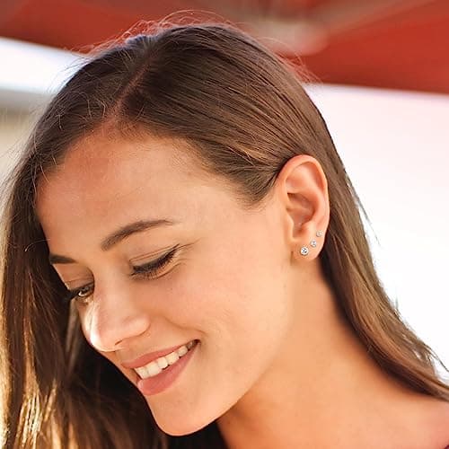 Boucles d'oreilles Femme - Boucles d'oreilles Femme Argent - Boucle d'oreille - Boucle d'oreille Argent - Lot Boucles d'oreilles Femme - Boucles d'oreilles Femme Argent 925 - Petit Clou -2, 3, 4 mm