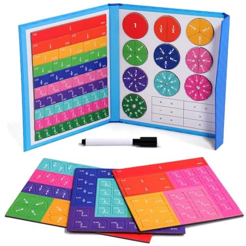 Jeux pour Apprendre Les Fractions,Outils d'apprentissage,Apprendre a Compter,Learning ressources,Montessori Jeux Enfant 5 Ans