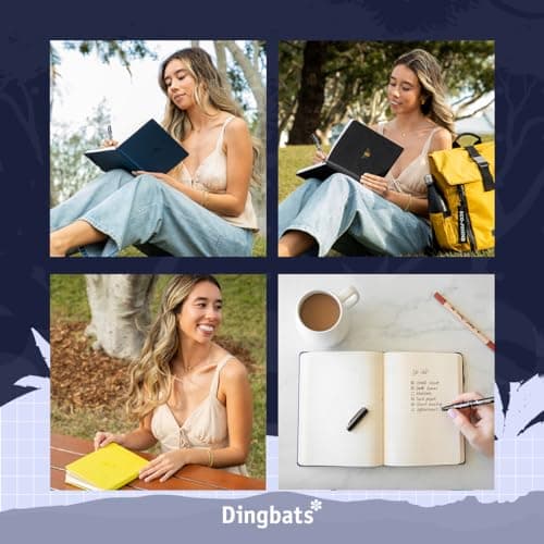 Dingbats* - Faune Carnet de Notes A4 Extra-large Ligné - Couverture Rigide, Journal en Cuir PU - Fermeture élastique, Porte-stylo, Marque-page