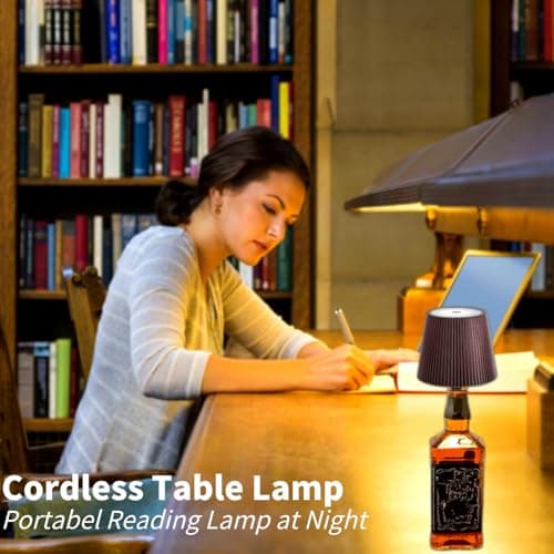 Générique Lampe à bouteille sans fil, kit de lampe à bouteille de vin pour bouteilles de liqueur, abat-jour de lampe de table à piles, 3 couleurs, dimmable, pour restaurant, bar, maison (Marron)