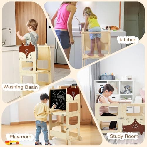 Labebe Tour d Observation Enfant Grande Taille, Tour Montessori 1-3 Ans, 3 in 1tour d'observation