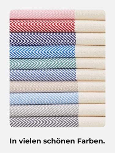 Sowel® XXXL Serviette de Plage, Fouta, Pestemal, Hammam, 100% Coton, Bleu Pierre, 200 x 240 cm