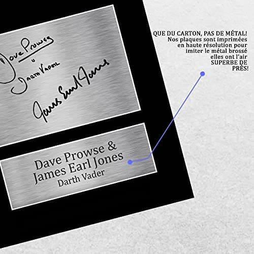 HWC Trading A4 Dave Prowse & James Earl Jones Star Wars Gift Darth Vader Cadeaux Imprimé Signé Autographe Photo pour les fans de cinéma - A4